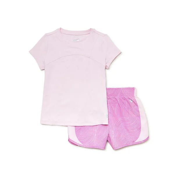 Avia Toddler Girls Performance T-Shirt and Shorts Set, 2-Piece, 12 Months-5T | Walmart (US)