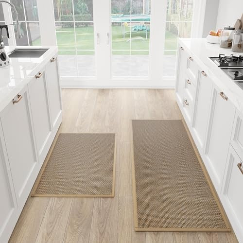 Kitchen Mat Set of 2 PCS, Cushioned Non Slip Rugs for Kitchen Floor, Absorbent Runner Comfort Sta... | Amazon (US)