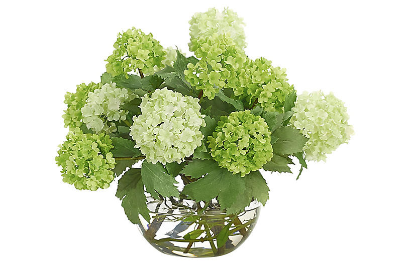 12" Snowball in Bubble Vase, Faux | One Kings Lane