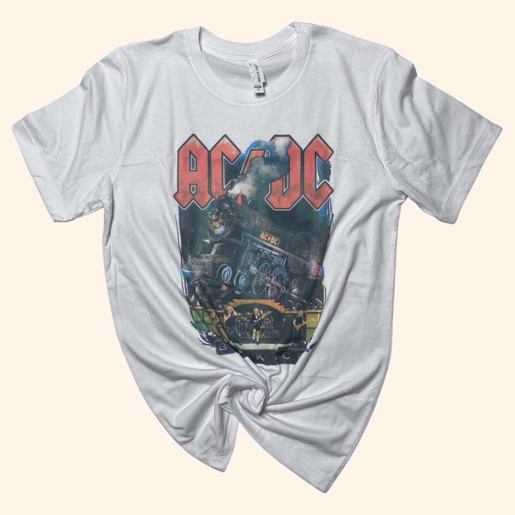 Black Ice ACDC Graphic Tee Shirt ( Vintage Feel ) | Sassy Queen