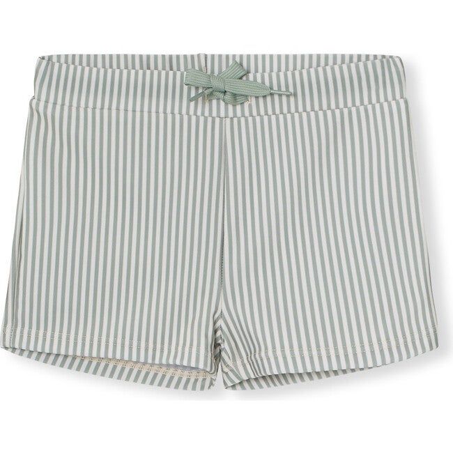Gerry Swim Shorts, Print Green Bay Stripe | Maisonette