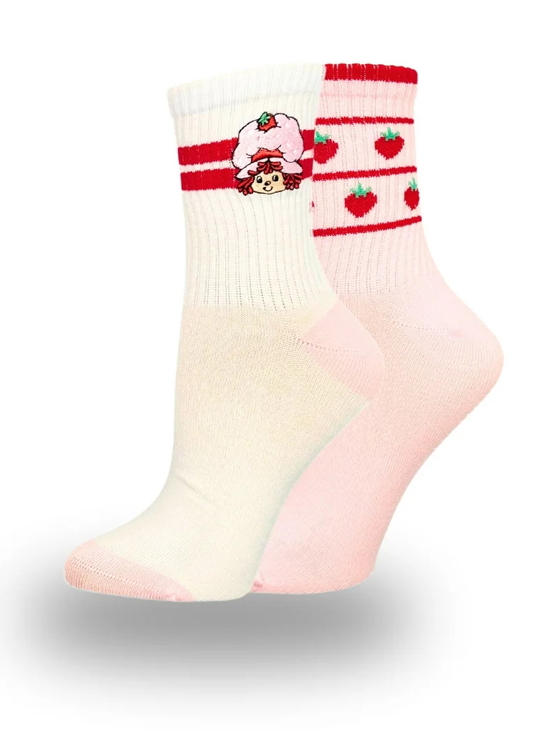 Strawberry Shortcake Women's Mid-Crew Socks, 2-Pack, Size 4-10 | Walmart (US)