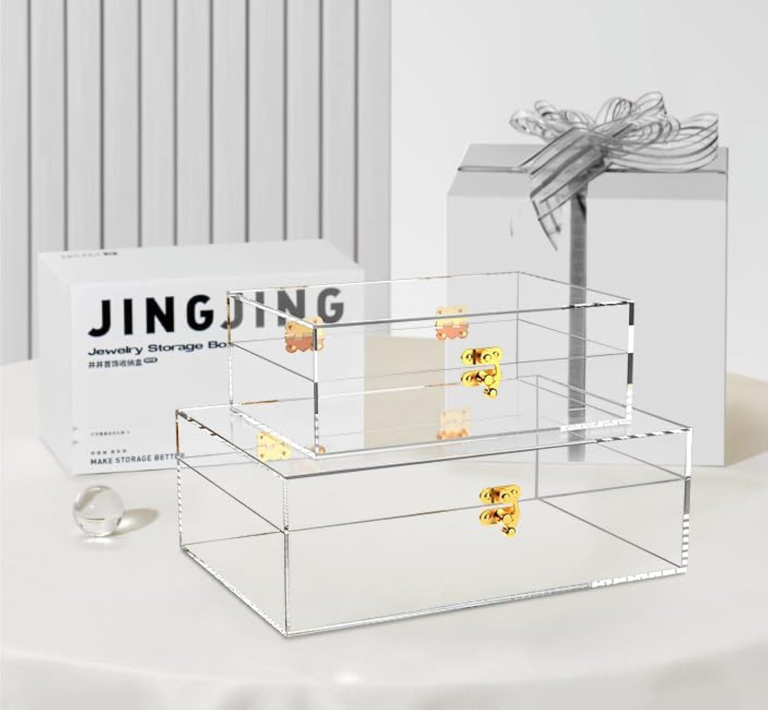 ONELUX 8668 Multi-purpose Storage Boxes. Modern Acrylic Decorative Boxes to store Jewelries, Accessories, Keepsakes. | Amazon (US)