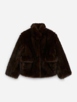Faux Fur Jacket – Dark Brown – Women – ARKET GB | Arket UK