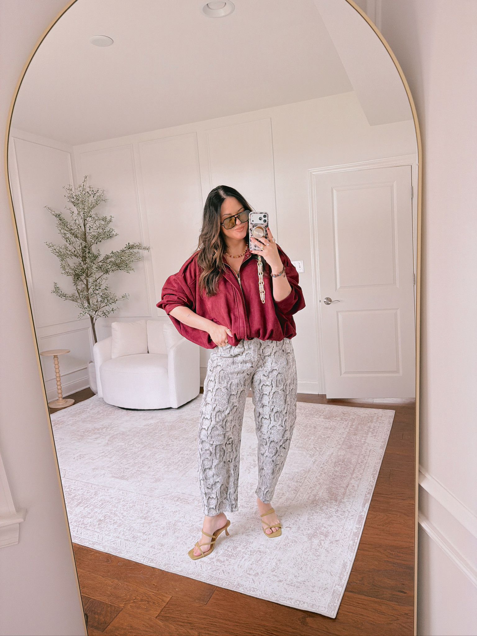 wearing a large in the top, XL in the bottom 

 #LTKSeasonal #LTKMidsize