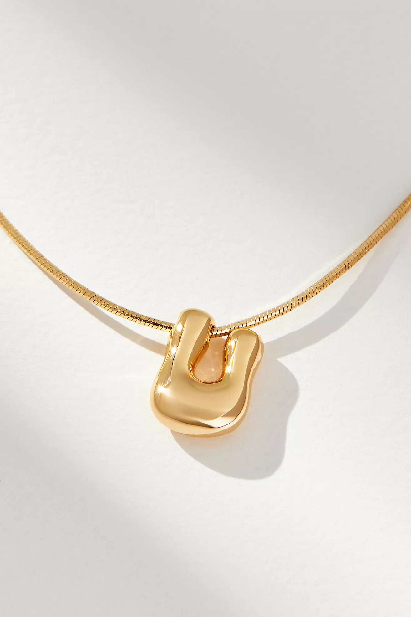 Mini Bubble Letter Monogram Necklace | Anthropologie (US)