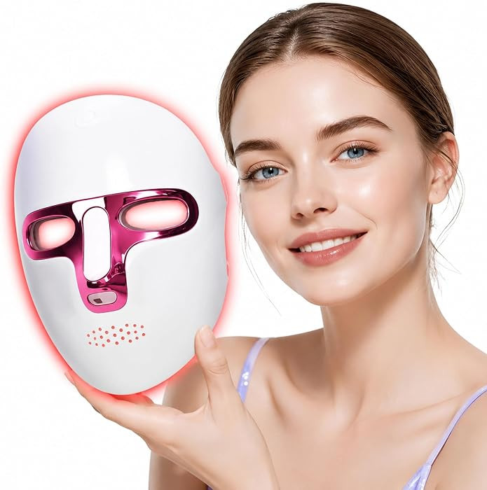 7 Colors Red Light Therapy for Face, LED Facial Mask, Rechargeable | Amazon (US)