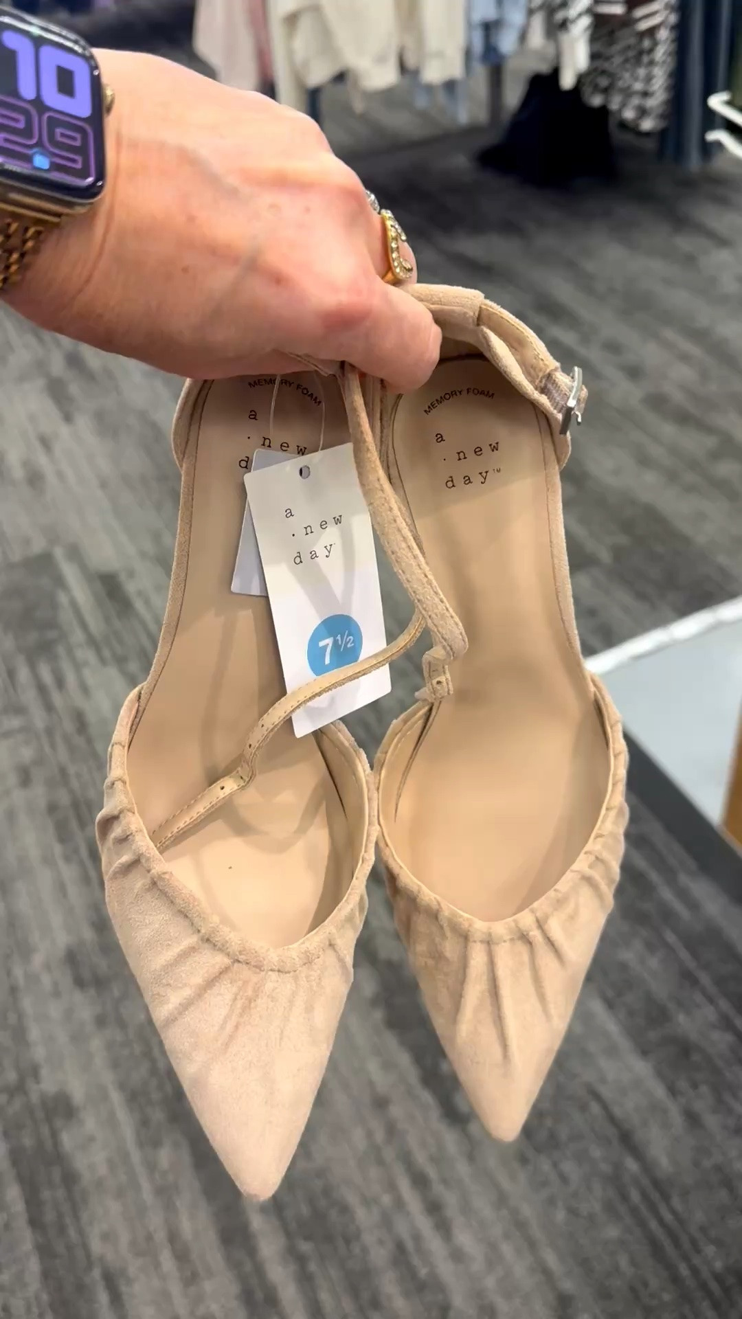 I’m also absolutely in love with these! They have a higher heel, but are still comfortable. I think they run slightly large - I’d size down 1/2 size! 💫

#LTKootd #LTKdayinmylife #LTKSeasonal