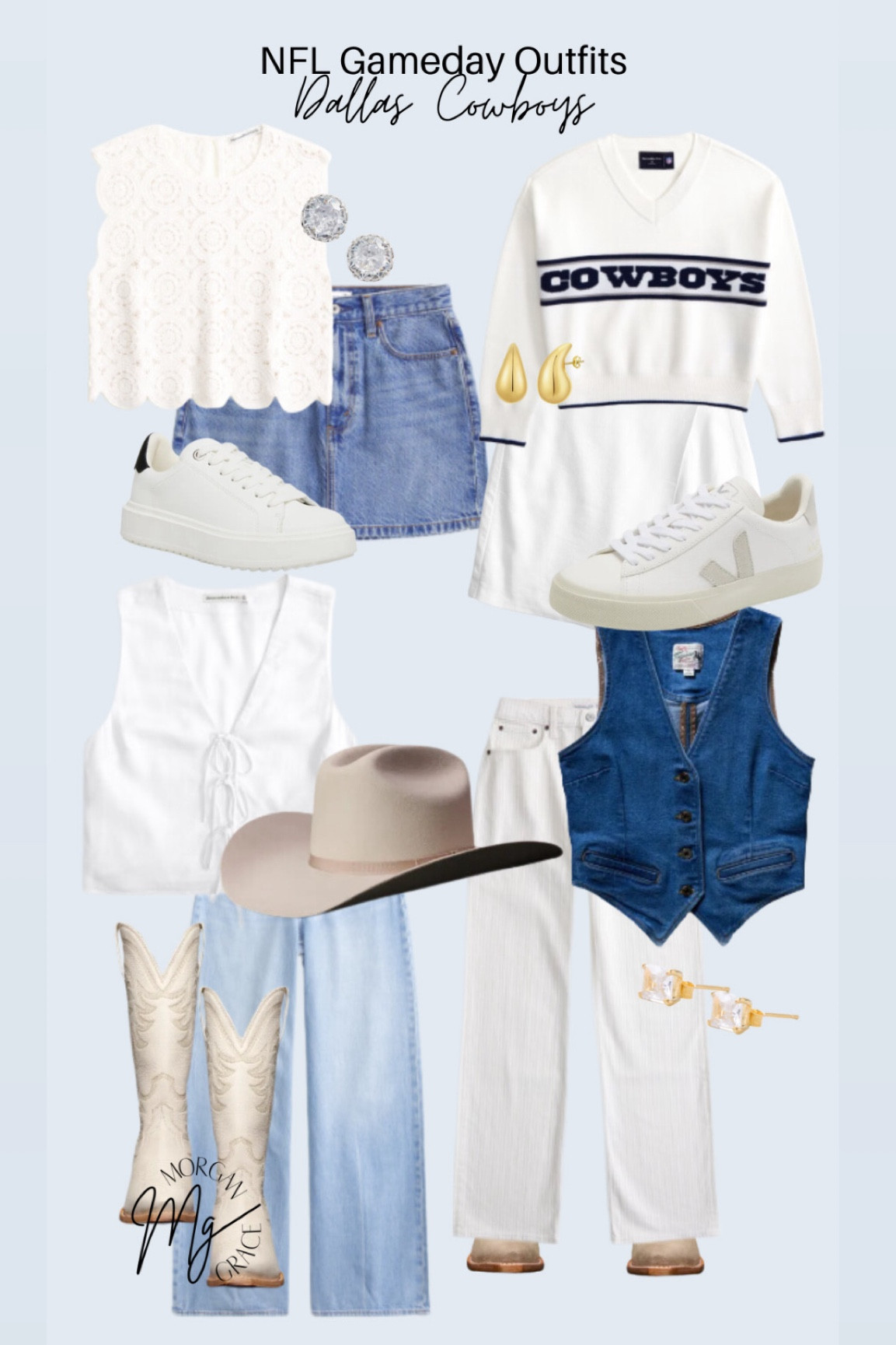 Dallas Cowboys
football game. football outfit. denim outfit. country concert. cowboy boots. cowboy hat. western outfit. denim skirt. tie shirt. fall outfit  

#LTKxAF #LTKFindsUnder100 #LTKSeasonal