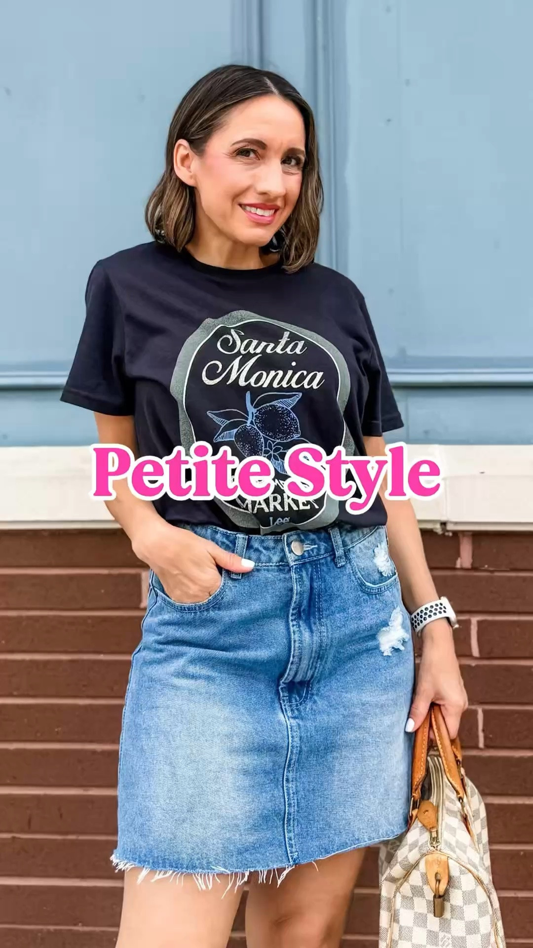 Black tshirt with the cutest flower detail that says Santa Monica. Love this tshirt. Wearing a small. Run true to size. 
Jean skirt because it’s cute and hot outside. 
It’s from last year. I’ll find a similar option to share. 
White Native Water Shoes. This would be cute with Birkenstocks too. 
Will link the pair I ordered. Can’t wait for them to get in. 
Petite style 
Walmart fashion find 
Casual style 
Summer style

#LTKOver40 #LTKPetite #LTKSaleAlert