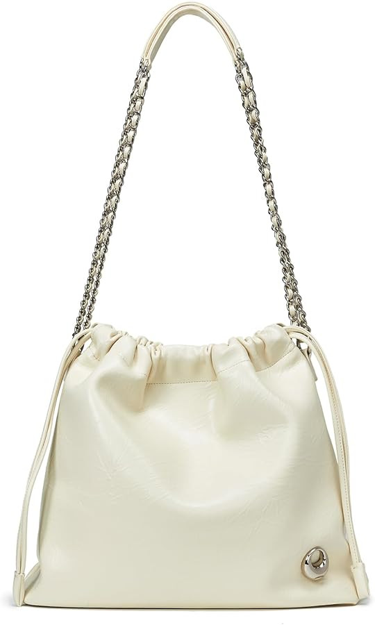 LA FESTIN Leather Crossbody Bag for Women Shoulder Bag Drawstring Hobo Bag with Pockets Work Tote... | Amazon (US)