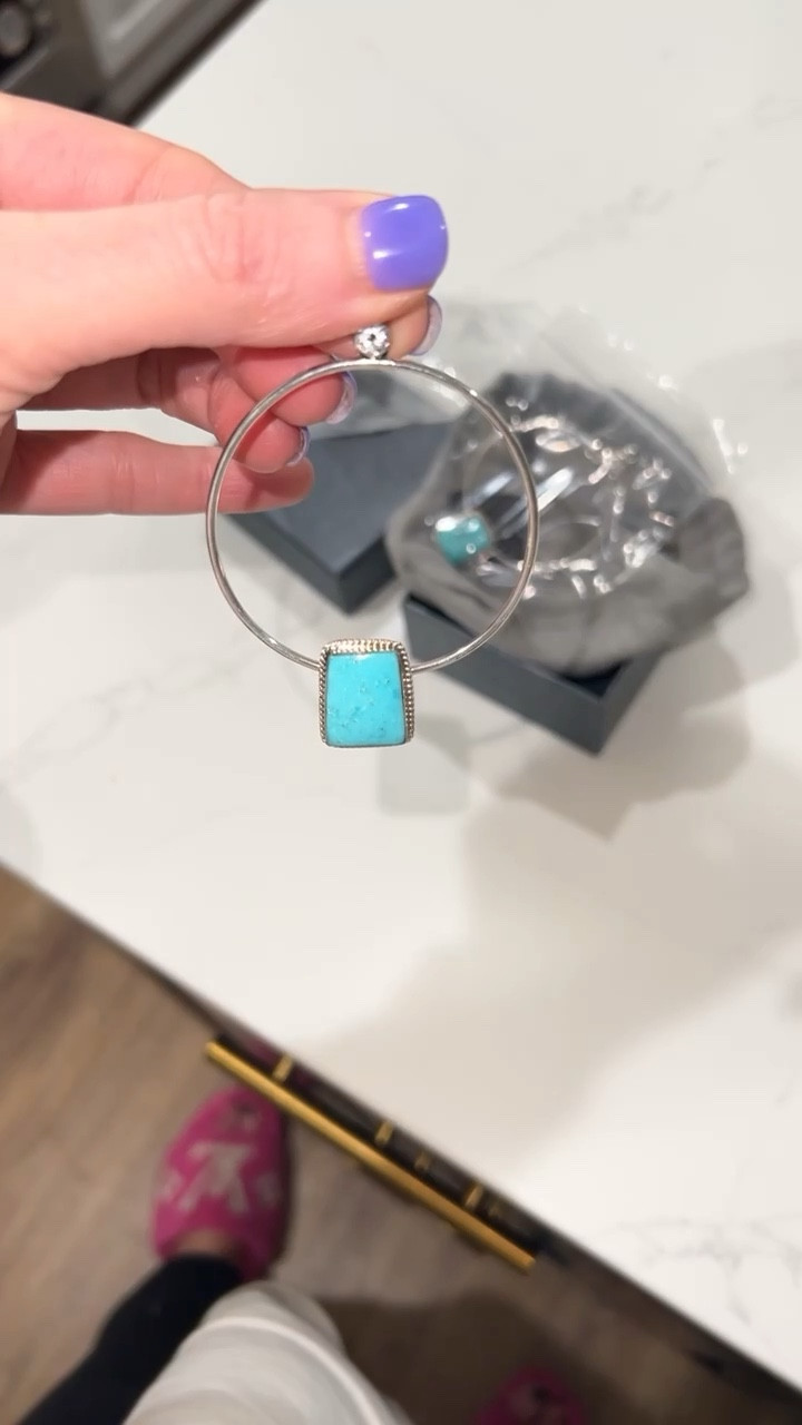 Turquoise hoop earrings  

#LTKstyletip #LTKFind