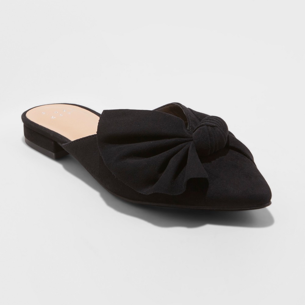 Women's Beth Bow Mules - A New Day Black 8 | Target
