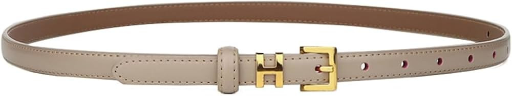 Disc Us Women Skinny Leather Jeans Pants Belt, H Gold Buckle Pin Design Womens Belts for Dress | Amazon (US)