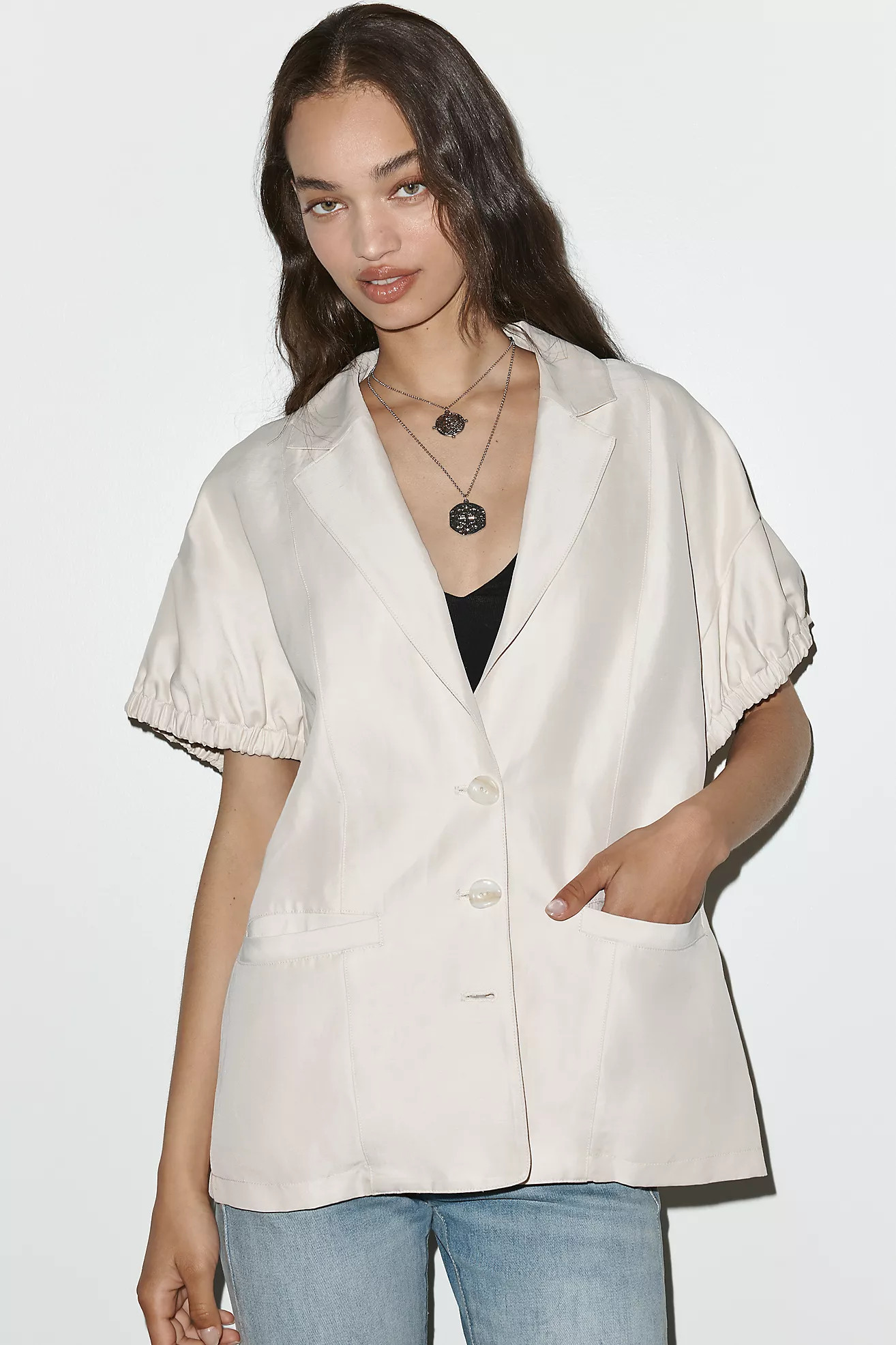 Maeve Puff-Sleeve Blazer | Anthropologie (US)