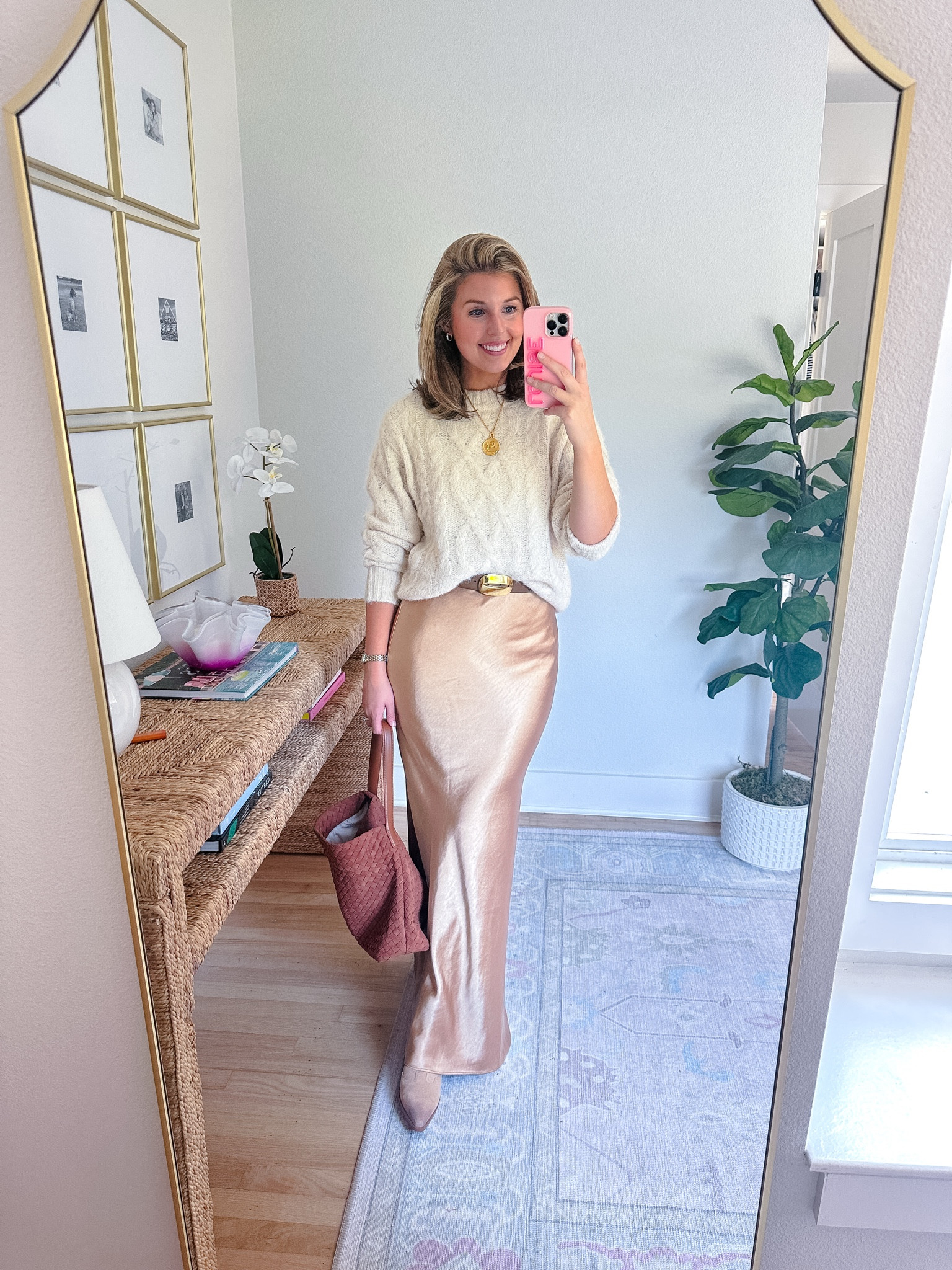 Fall outfit idea! Wearing is old, linked similar! Wearing XS in skirt 