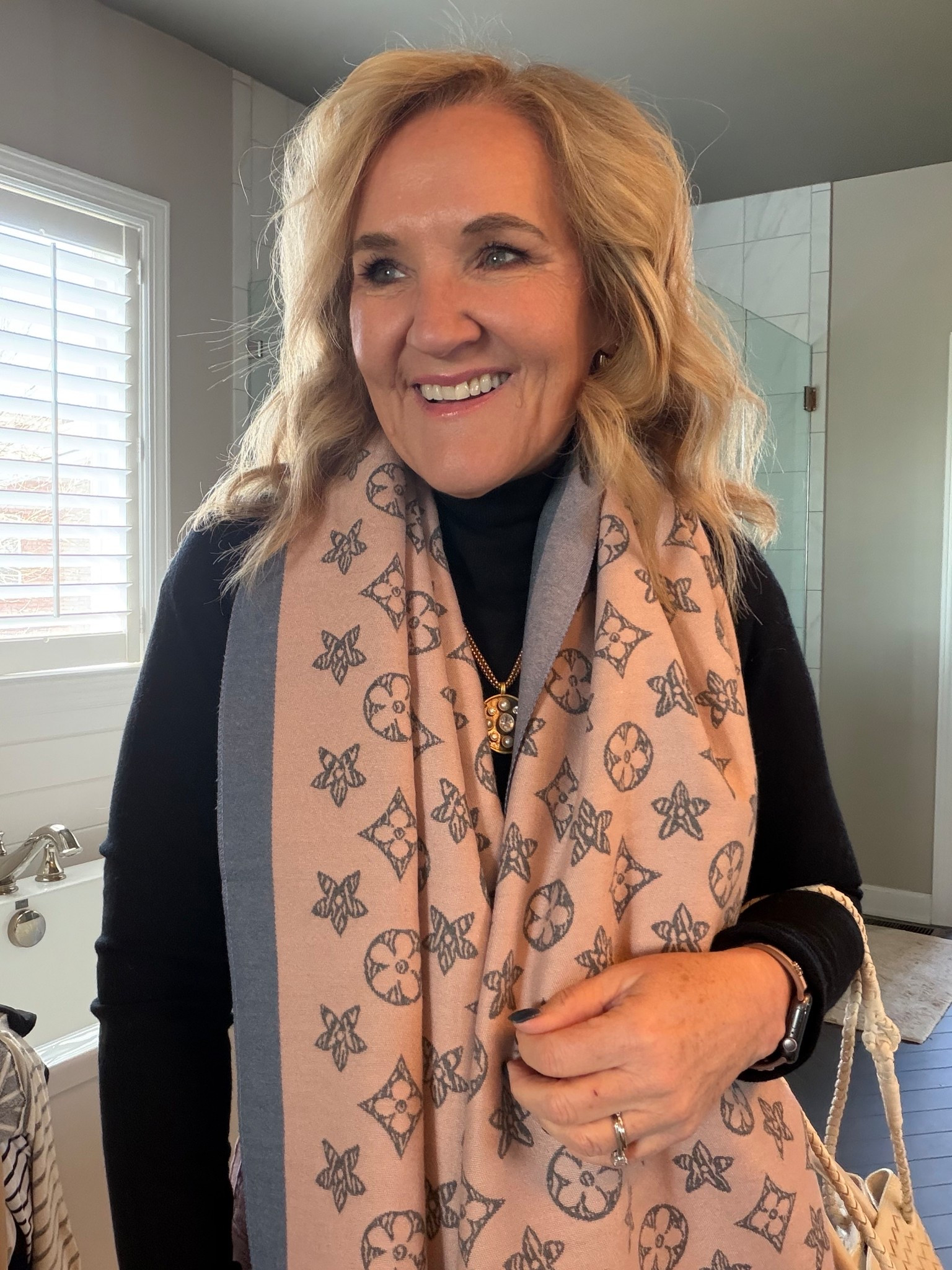 Styling one of my top sellers for the holiday season these pink velvet pull on jeans. I’m wearing a size .5 if you didn’t pick up a pair of they’re on sale and that would be great to wear into spring.
Black Marino wall turtleneck is on repeat for warmth and comfort. I’m wearing a medium.
Pointed toe booty elongate your leg. These are my favorite, but I’ll link a similar as these are limited.
Scarf by Amazon
Love the bone Winter white colored woven tote. This is leather and incredible quality for the price.
Added a few, Julie vos pieces

#LTKOver40 #LTKFindsUnder100 #LTKPetite