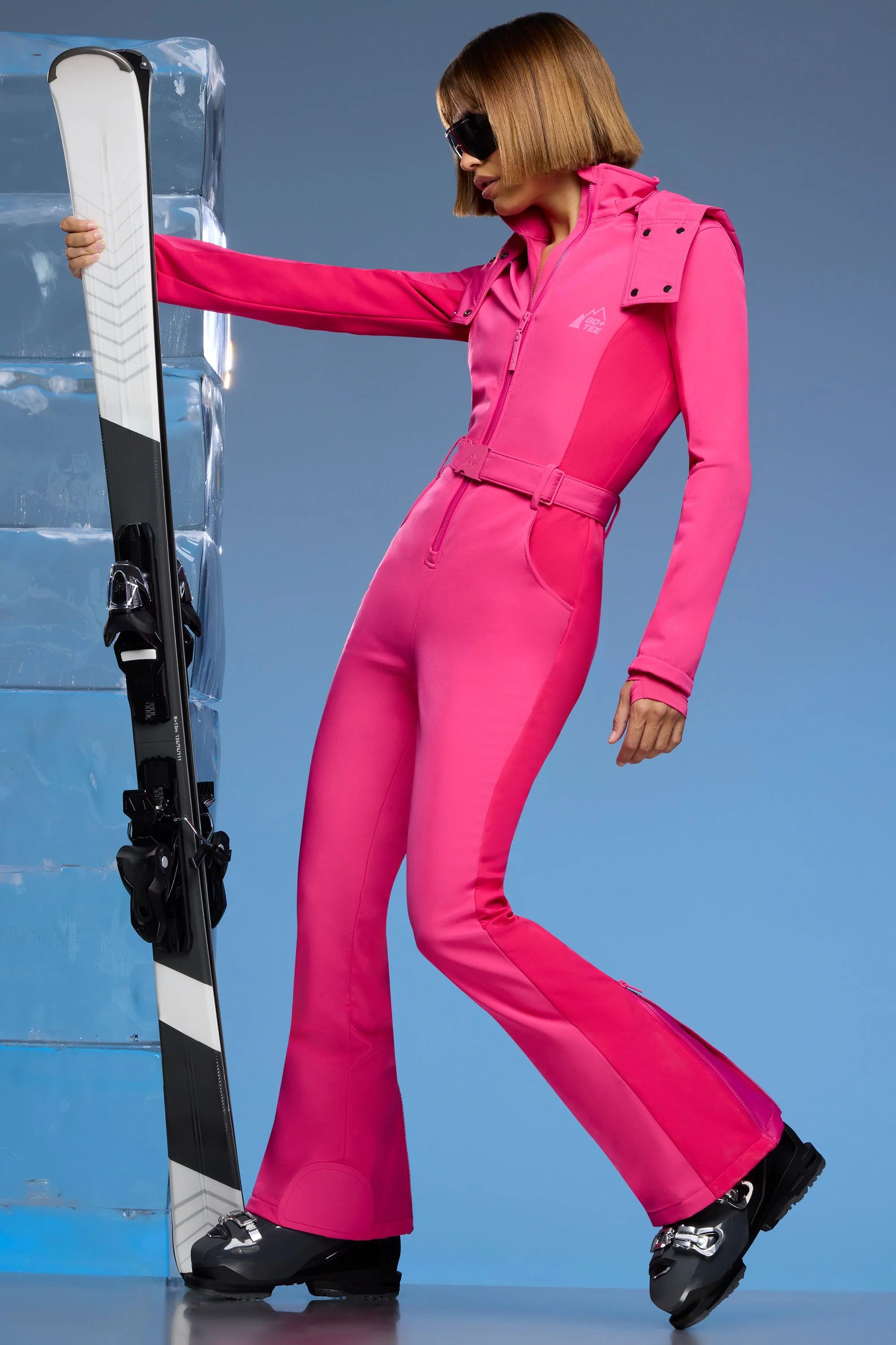Fleece Lined Ski Suit in Fuchsia Pink | Oh Polly