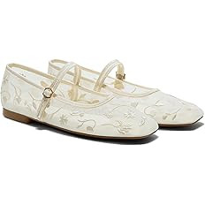 VIVAIA Women's Margot Mary Jane Square-Toe Ballet Flats | Amazon (US)