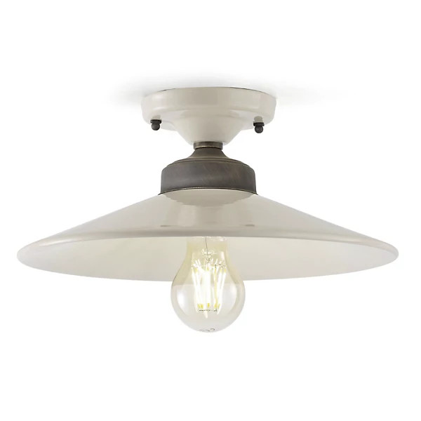 Retro Ceramic Semi-Flushmount | Lumens