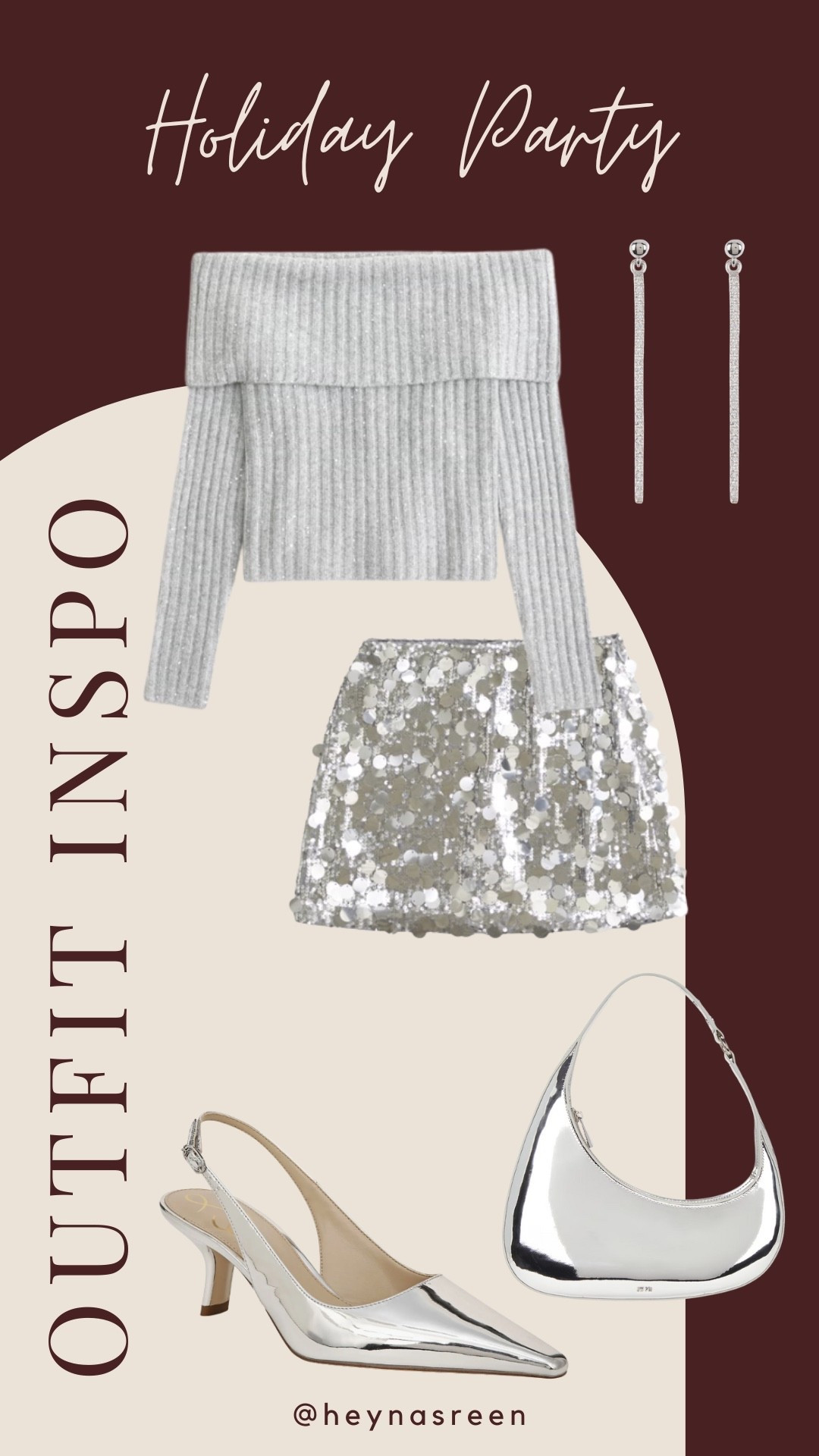 Outfit inspo holiday party: this all silver look is so fun and chic! 

#LTKOver40 #LTKHoliday