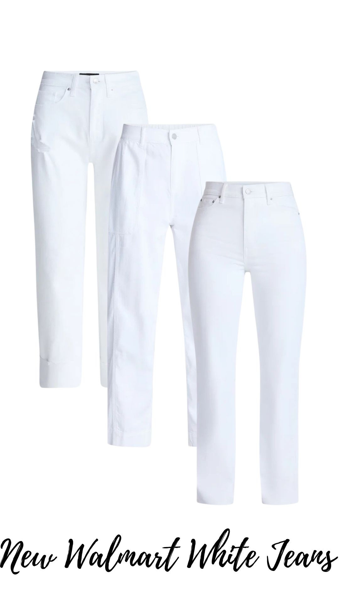 Calling all white denim lovers 🤍 Walmart just dropped the cutest new white jeans and I’m loving these fresh silhouettes. From relaxed straight leg to utility-inspired styles, these look so elevated and perfect for spring and summer styling.

White jeans are such a wardrobe staple and these look polished, versatile, and easy to wear with everything from tanks and linen tops to sweaters and blazers. If you’ve been looking for affordable white denim, these are worth grabbing before sizes go.

#WalmartFashion #WhiteJeans #WalmartDenim #AffordableFashion #SpringStyle #SummerStyle #CapsuleWardrobe #DenimFinds #WalmartNewArrivals #EverydayStyle #ClosetStaples #WhiteDenim

#LTKPetite #LTKootd