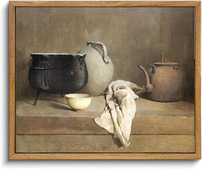 KBKBART Vintage Framed Wall Art, 8x10inch, Farmhouse Kitchen Wall Decor, Art Print, Canvas Painti... | Amazon (US)