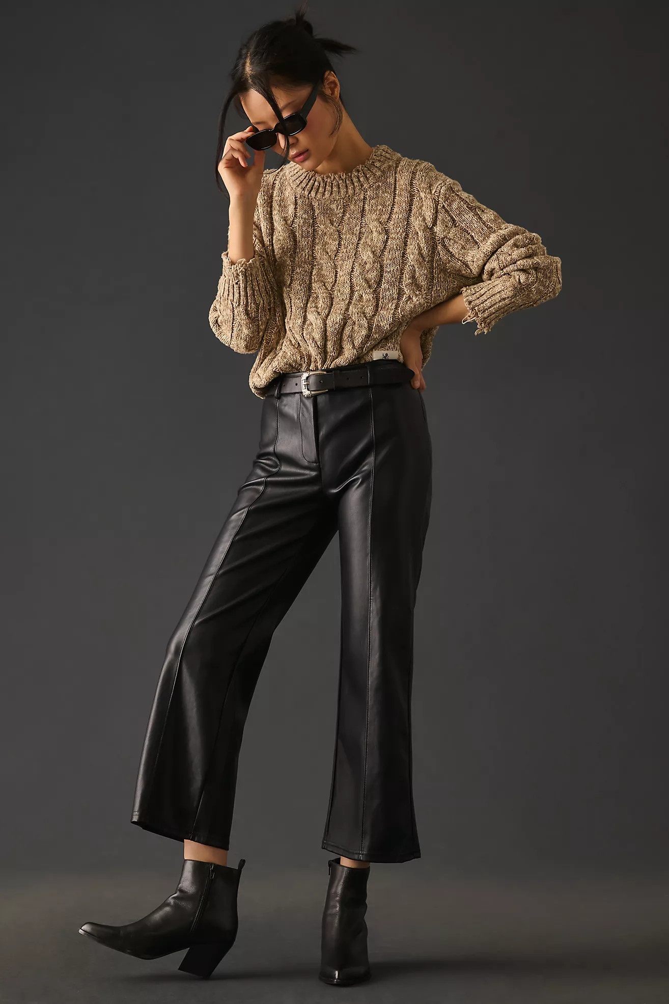 Avec Les Filles Faux Leather Trousers | Anthropologie (US)