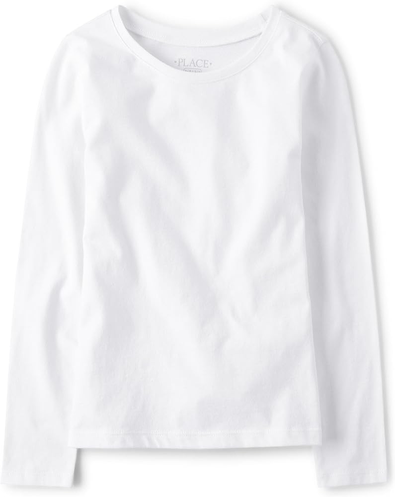 The Children's Place Girls' Basic Long Sleeve Layering Tees | Amazon (US)