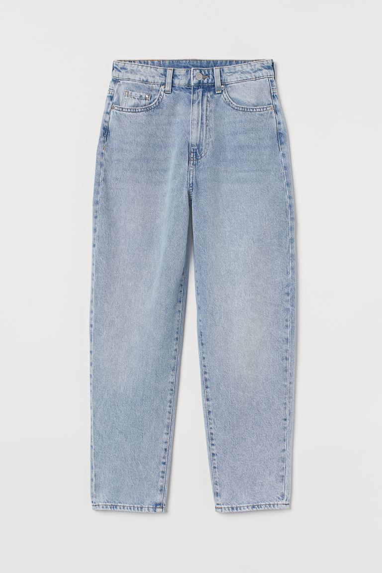 Mom Loose-fit Ultra High Jeans - Pale denim blue - Ladies | H&M US | H&M (US + CA)