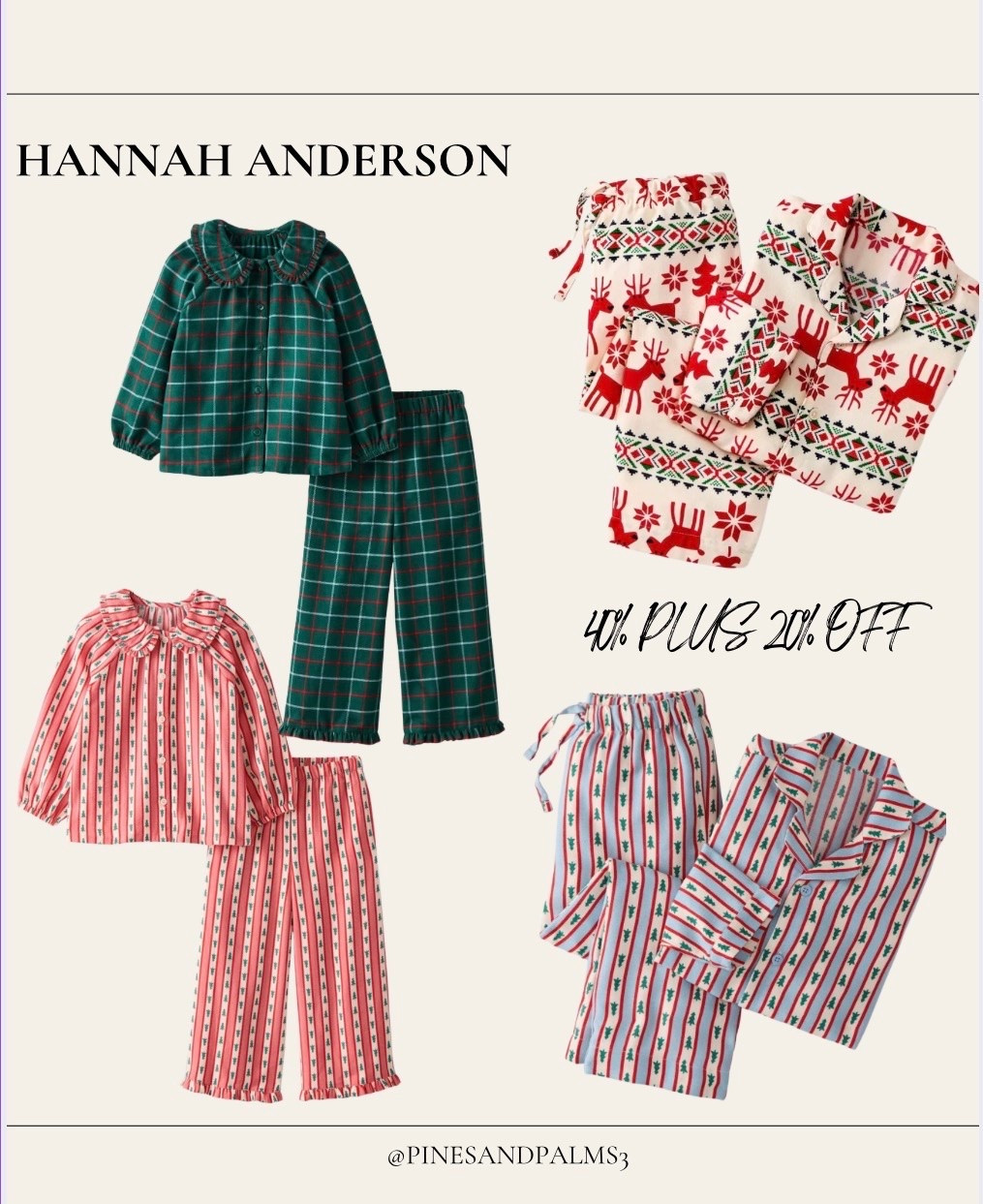 40% plus 20% off
Christmas pajamas