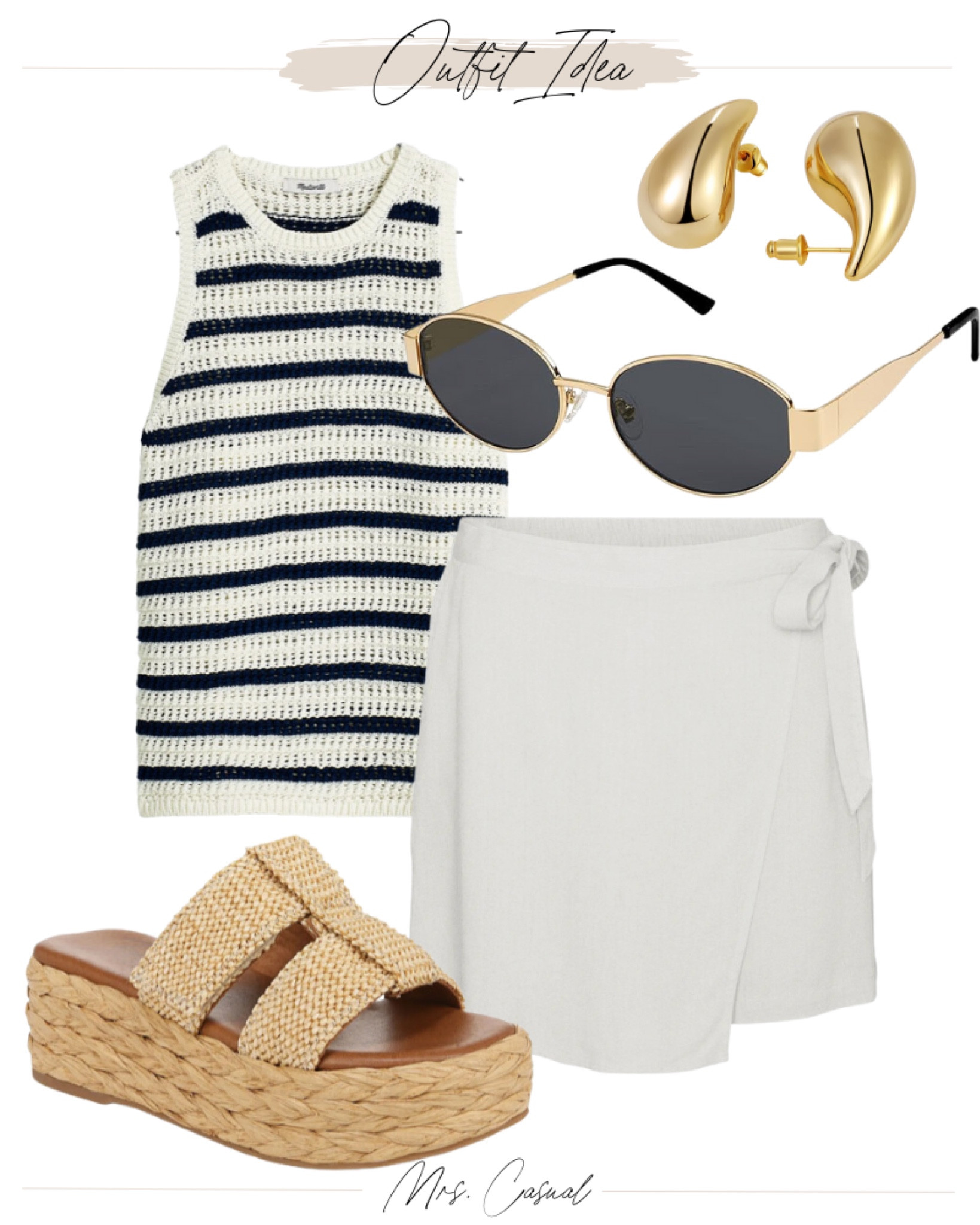 Wrap skort and sweater tank outfit idea 

#LTKStyleTip #LTKOver40 #LTKSeasonal