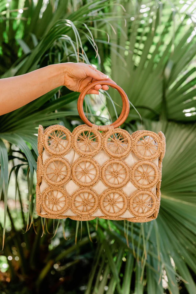 Private Beach Brown Boho Multi Circle Purse | Pink Lily