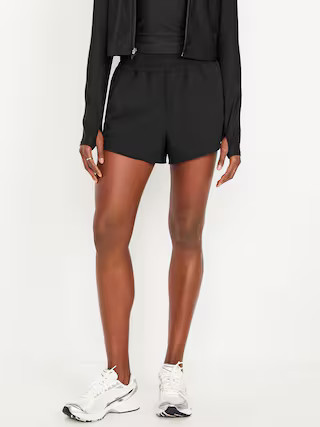 Extra High-Waisted Crinkle Run Shorts -- 3-inch inseam | Old Navy (US)