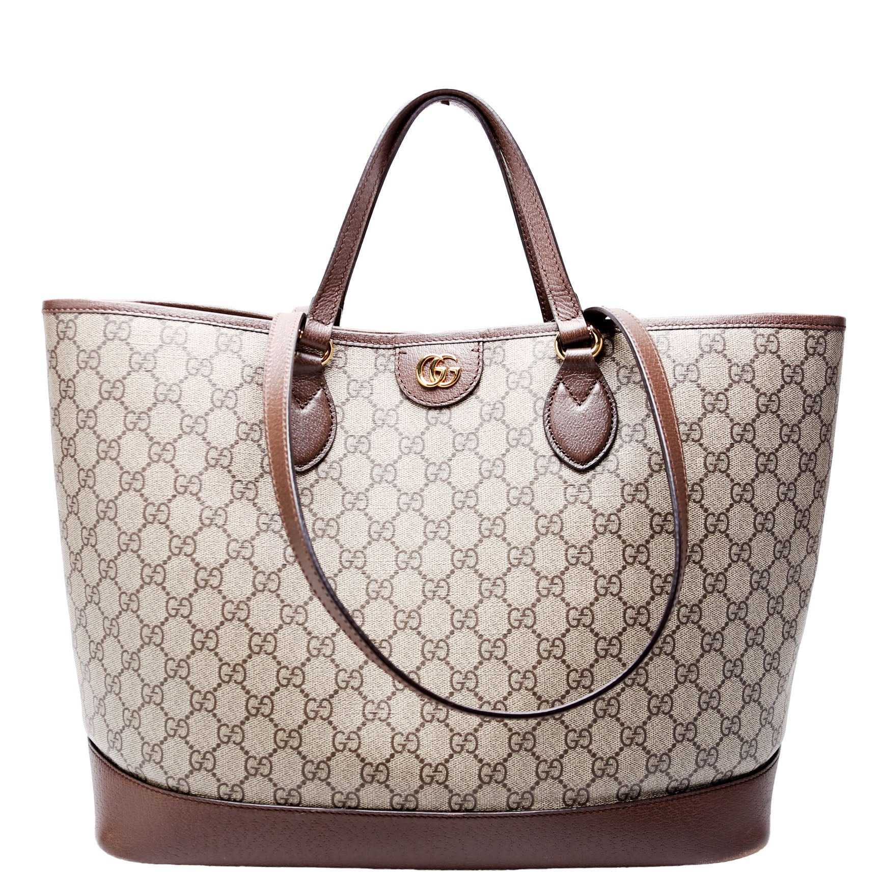 778598 Ophidia GG Supreme Tote Large Brown | Keeks Designer Handbags