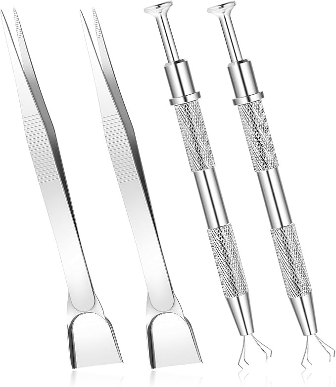 Cake Decorating Tools Set, 4 PCS Aluminum Alloy Pearl Sprinkles Pen Pearl Grabber with 4 Claws an... | Amazon (US)