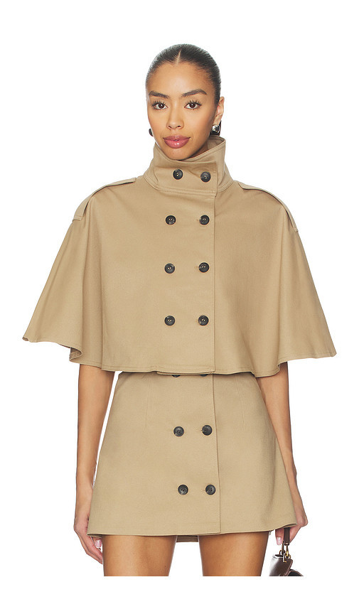 SELMACILEK Cropped Trench in Camel. Size L | Revolve Clothing (Global)