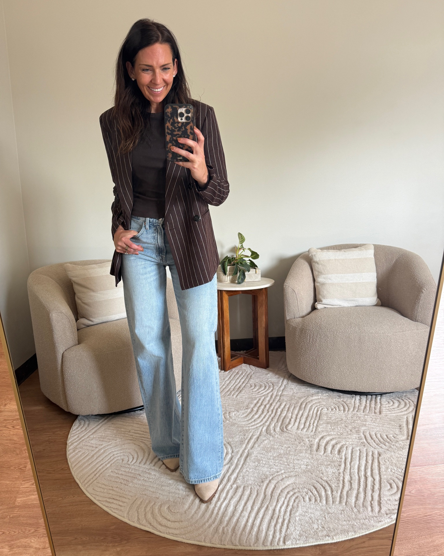I’m heading to New York for a work trip and love my picks! The jeans that look good on so many body types and elongate my short legs, the versatile boxy button down, a blazer I will wear for all my professional events and the cutest little lace cami.

#LTKSeasonal #LTKOver40 #LTKootd