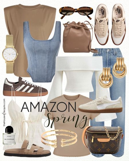 Shop these Amazon Fashion Spring Outfit finds! Denim corset top, muscle tank, sleeveless t shirt, skims tee look for less, peplum top, cropped tank, Puma Palermo sneakers, Steve Madden Mayven sandals, Adidas Spezial sneakers, Mansur Gavriel bucket bag, Louis Vuitton Mini Bum Bag, and more!

Follow my shop @thehouseofsequins on the @shop.LTK app to shop this post and get my exclusive app-only content!

#liketkit #LTKstyletip #LTKshoecrush
@shop.ltk
https://liketk.it/4DosD

#LTKSeasonal
