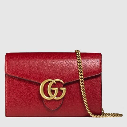 GG Marmont leather mini chain bag | Gucci (US)