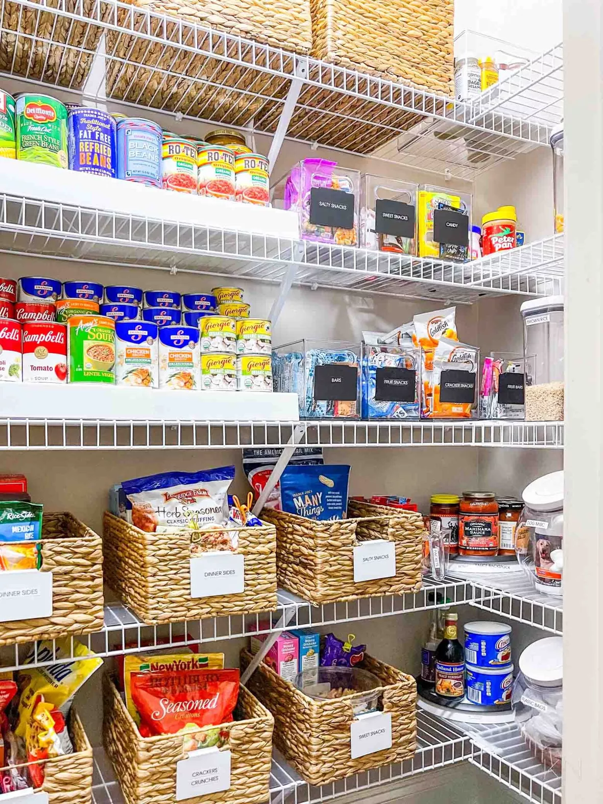 Nine Ideas to Organize a Small Pantry with Wire Shelving - Kelley Nan