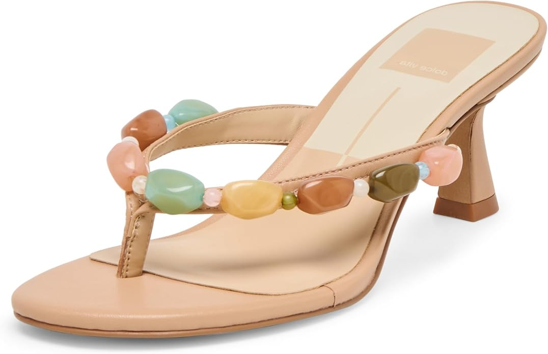 Dolce Vita Women's Daksie Heeled Thong Sandals | Amazon (US)