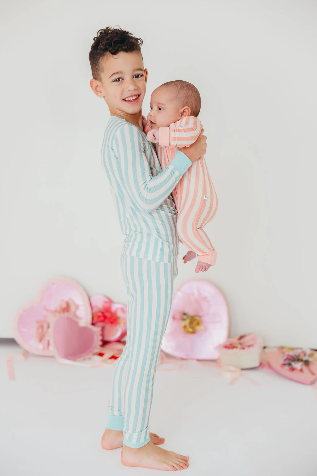 Kids Candy Stripe Pajama Set | Blue | Tiny Talulah | Talulah
