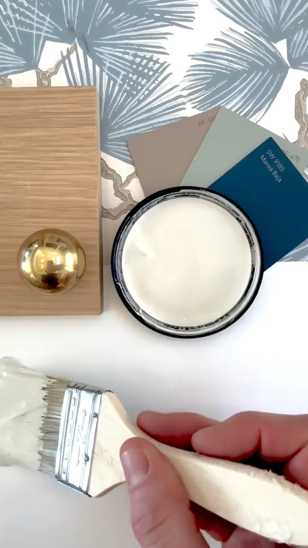 This creamy taupe will quickly become your new favorite paint color 
Wallpaper is from Sandberg Wallpaper. “Pine” in Misty blue 

#LTKHome #LTKStyleTip #LTKTall