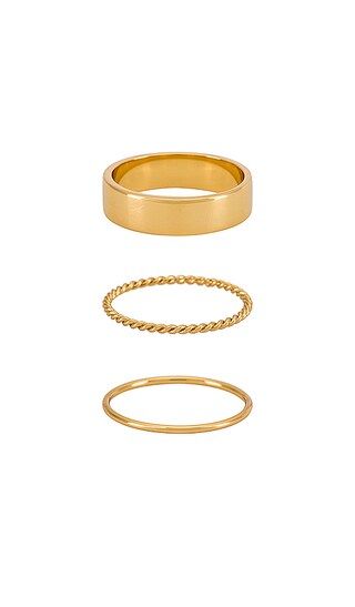 Stacker Ring Set in Gold | Revolve Clothing (Global)
