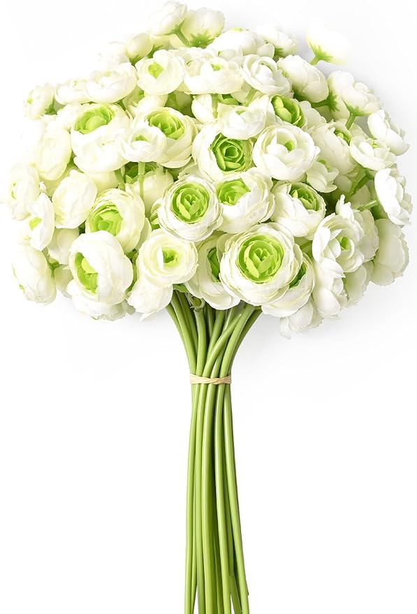 Ranunculus Artificial Flowers, 18Pcs 14In Fake Peonies Artificial Flowers, Faux Flower for Vase S... | Amazon (US)