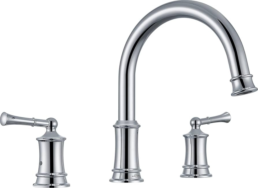 Polished Chrome Roman Tub Faucet, Antique Bathtub Faucet Set 3 Hole, High Flow Bath Tub Faucet 12... | Amazon (US)