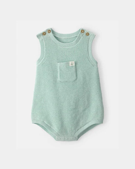Baby Crochet Bubble Romper - Green | Carter's Inc