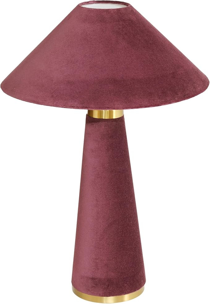 Tov Furniture Graham Burgundy Velvet Table Lamp | Amazon (US)