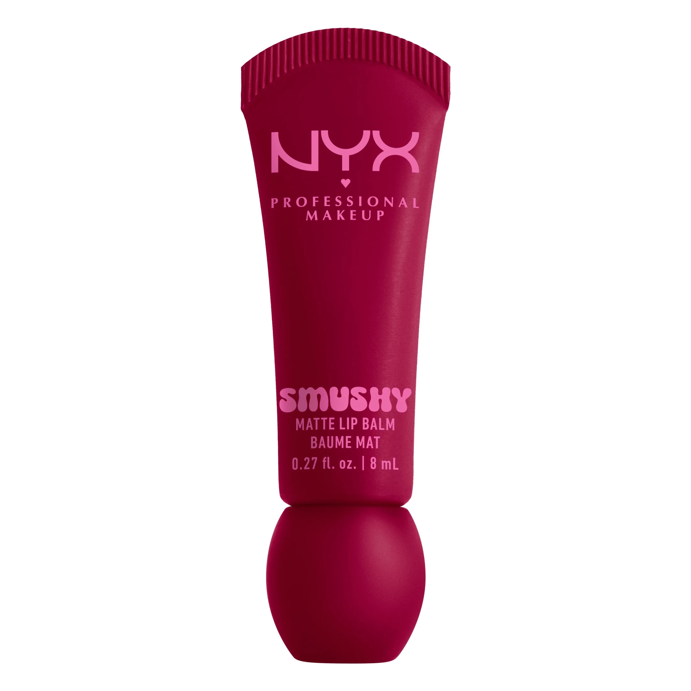 NYX Professional Makeup Smushy Matte Lip Balm, Squeeze N' Sizzle, Cherry Red, 0.27 fl oz | Walmart (US)
